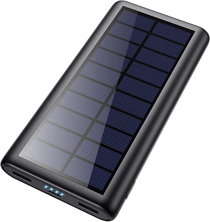 Портативное зарядное устройство Solar 26800 mAh ‎HX160S4 с солнечной панелью Black (0058)