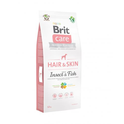 Сухой корм беззерновой для собак Brit Care с насекомыми и белой рыбой 12 кг