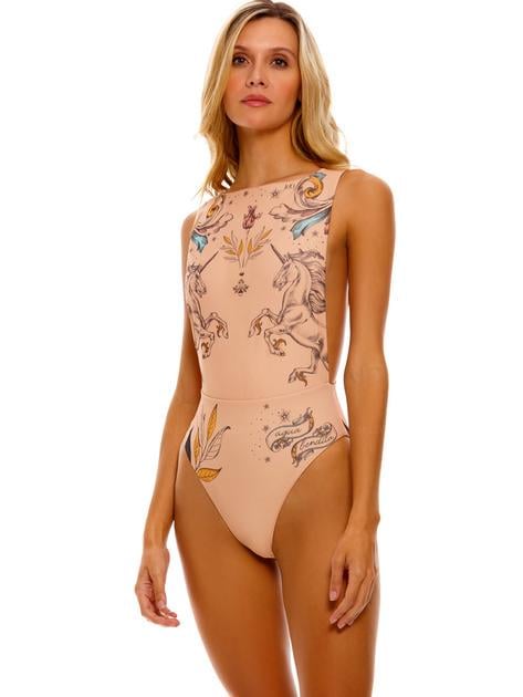 Купальник сплошной Agua Bendita M Бежевый (7660)