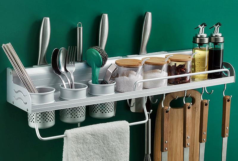 Полиця органайзер для кухні 70 см Срібний (36911) - фото 3 Полиця органайзер для кухні 70 см Срібний (36911) - фото 3