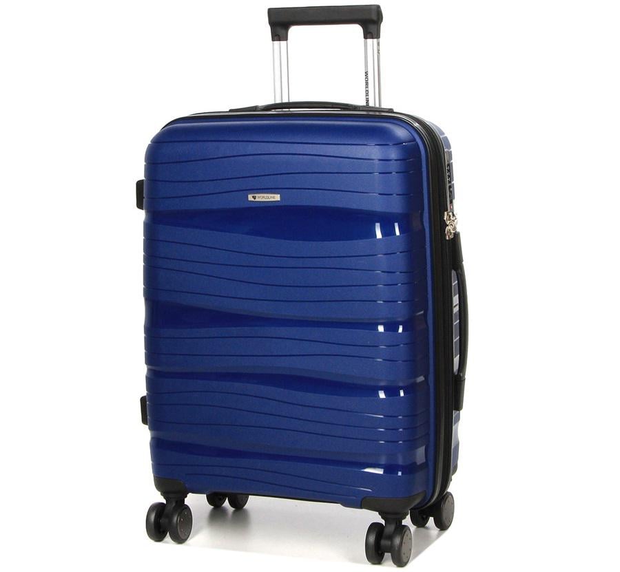 Чемодан маленький полипропилен AIRTEX Worldline 283 S 56х33х22 см 52 л Темно-синий