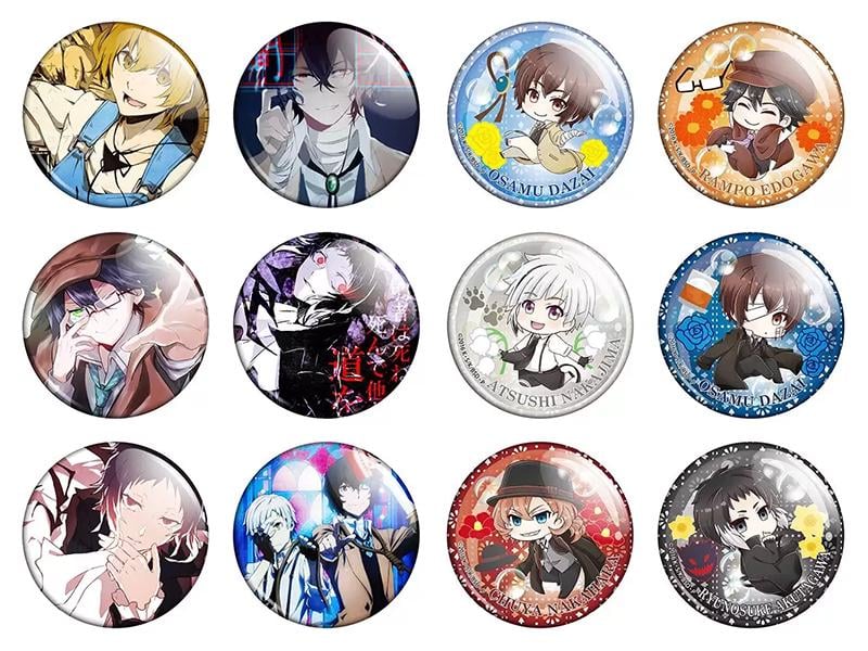 Набір значків Аніме Bungou Stray Dogs 12 шт. (NZN00257)