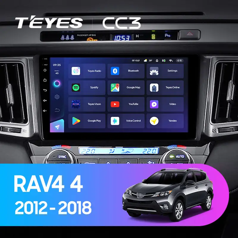 Автомагнітола штатна Teyes для Toyota RAV4 2012-2018 Android C3 6+128G 360° варіант A (1674417860) - фото 3