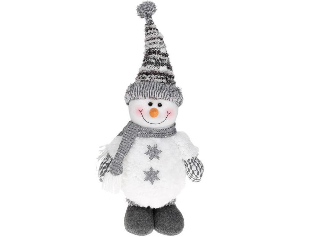 Мягкая игрушка Снеговик 38 см Белый/Серый (BD-778-344)