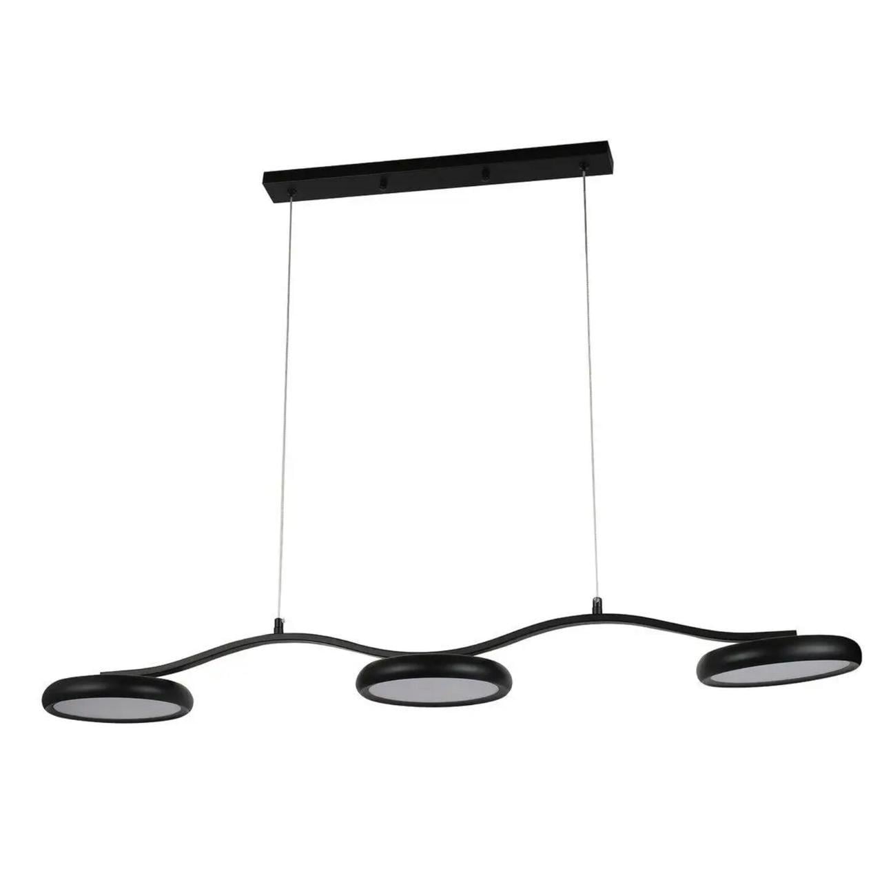 Люстра светодиодная Sirius 72W с металлическим каркасом 3000-6500K Черный (G 92977/3 BK)