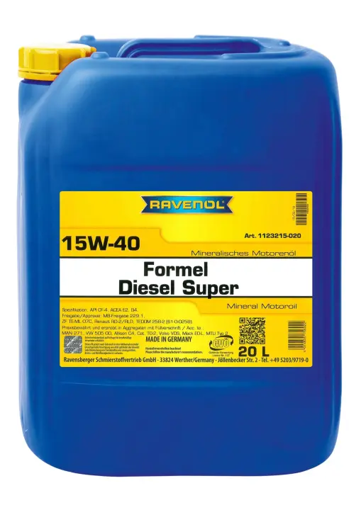 Моторное масло RAVENOL Formel Diesel Super 15W-40 20 л (1123215020)