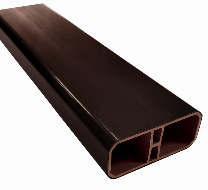 Профиль универсальный для забора/лавок/поручней ПВХ 1750 мм Коричневый (574339)