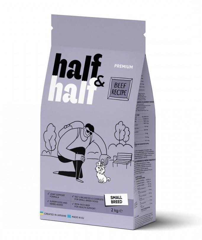 Корм сухой полнорационный Half&Half Small Breed для собак мелких пород с говядиной 2 кг (2050894256)