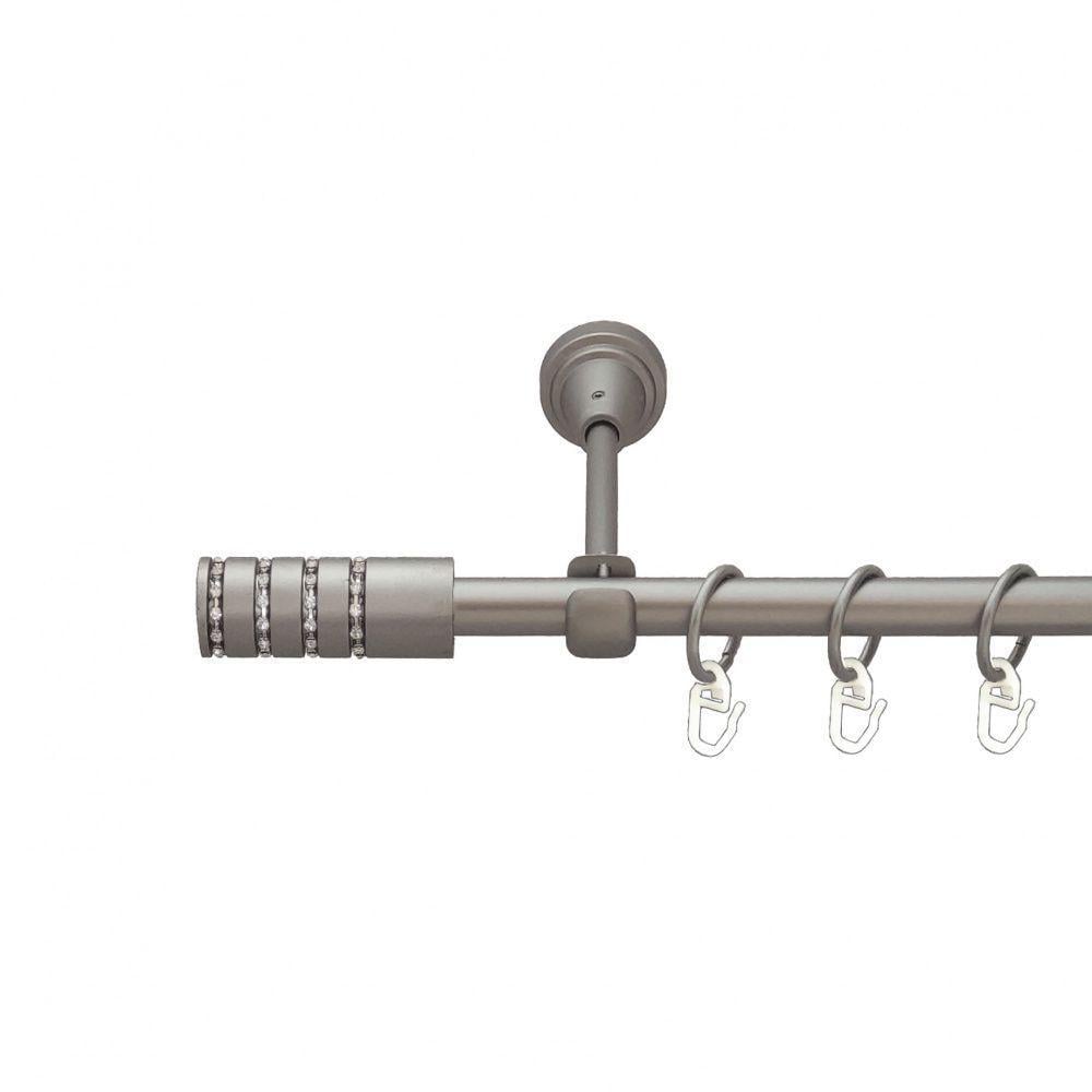 Карниз Orvit Барамелла металевий однорядний відкритий гладка труба кільце металеве 16 мм 240 см Сатин (6091277)