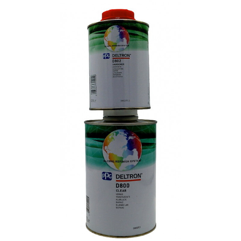 Лак акриловый PPG Deltron D800 MS 1 л и отвердитель LS D802 0,5 л