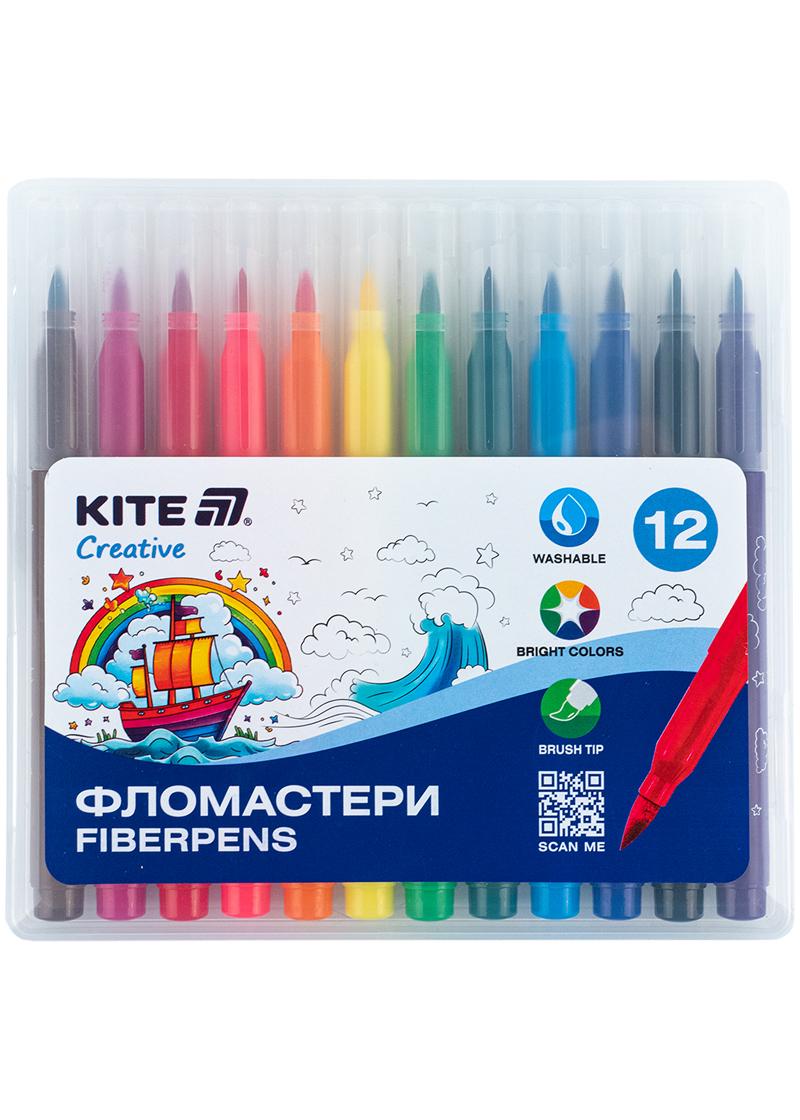 Фломастери-пензлі KITE Creative 12 кольорів (K-1150) Фломастери-пензлі KITE Creative 12 кольорів (K-1150)