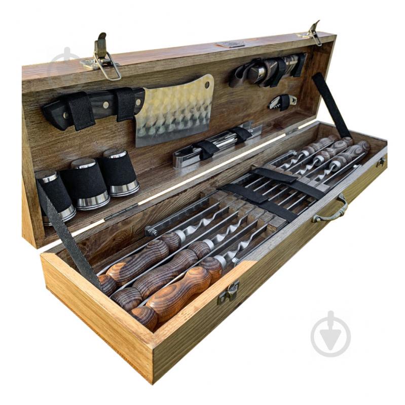 Набір шампурів Gorillas Market Лось Gorillas BBQ у дерев'яній коробці (hub_wPVb04623) - фото 2 Набір шампурів Gorillas Market Лось Gorillas BBQ у дерев'яній коробці (hub_wPVb04623) - фото 2