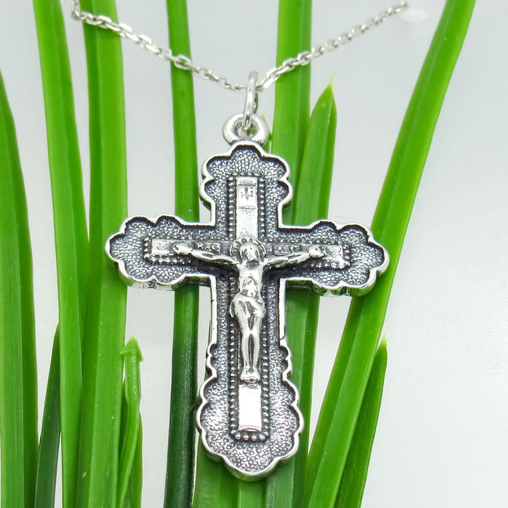 Срібний християнський підвіс Хрестик великий 2 (1137342639) - фото 4 Срібний християнський підвіс Хрестик великий 2 (1137342639) - фото 4