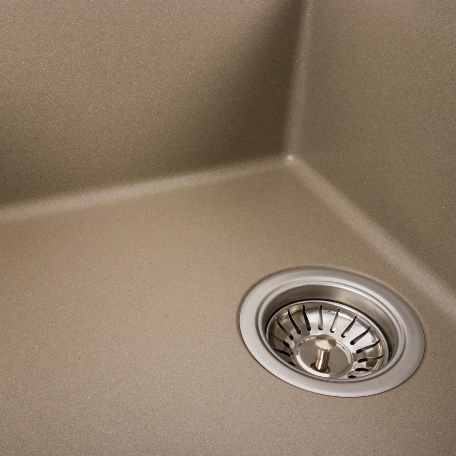 Мийка кухонна Platinum PLS-A39655 гранітна прямокутна 785x495 мм Бежевий (25961529) - фото 5