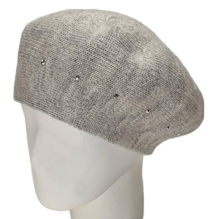 Берет женский Lirus Кира шерстяной двойной на стойке Lirus Кира Светло-серый