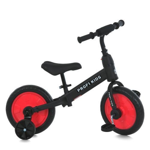 Велосипед-беговел детский 2в1 PROFI KIDS MBB 1012-3 Черный/Красный