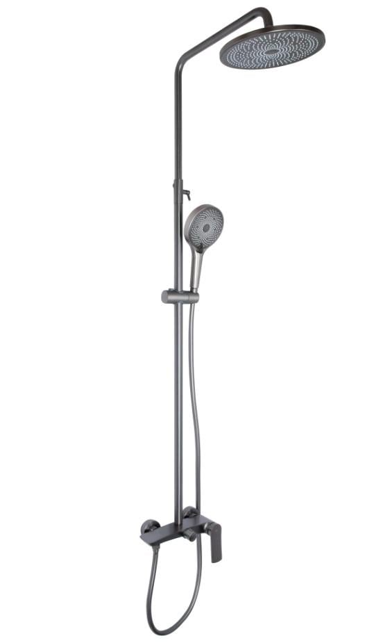 Душова система для душу Qtap Slavonice Gunmetal Black PVD (QTSLA110GMB45913)