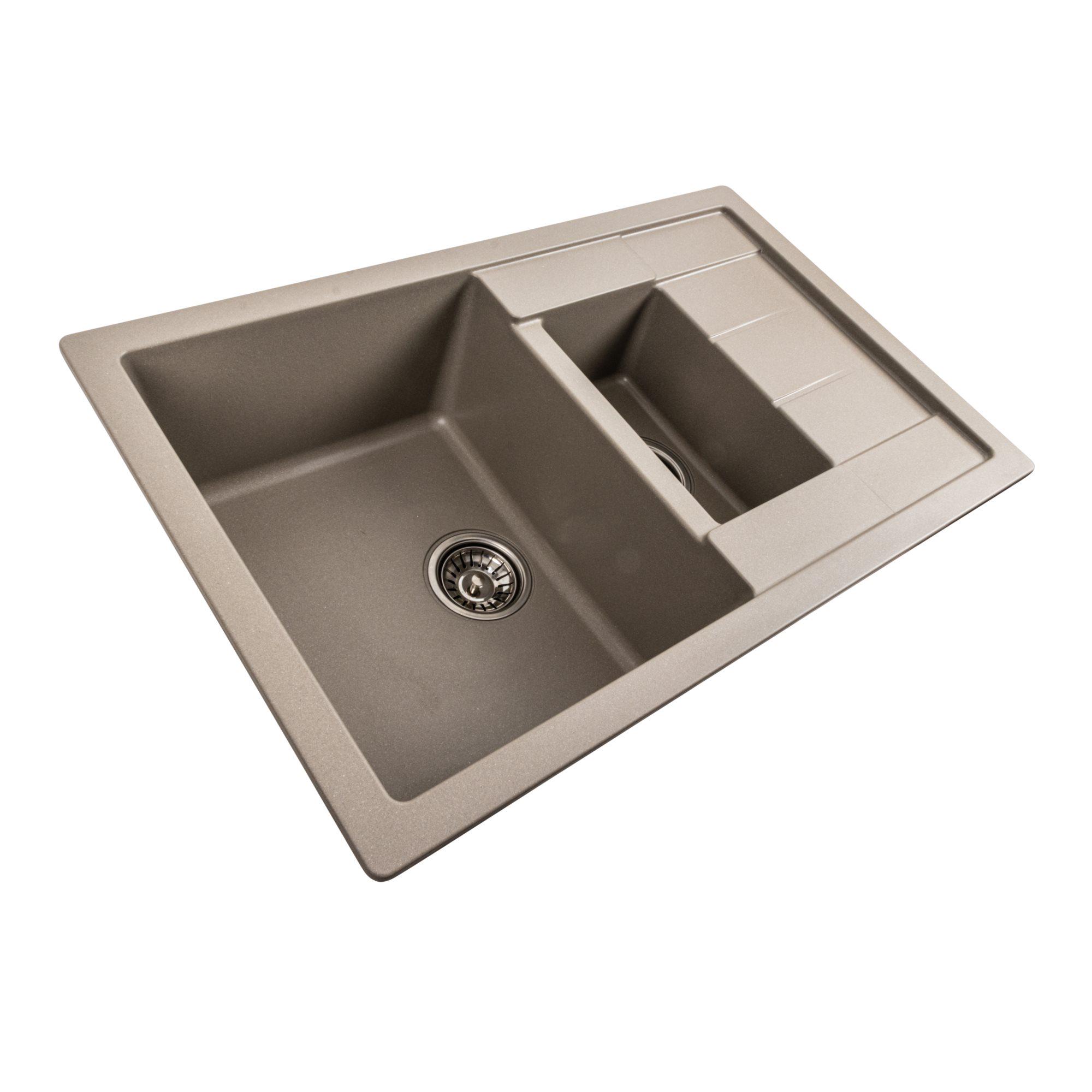 Мийка гранітна для кухні Platinum 7850W TOSKANA матова Титан - фото 2 Мийка гранітна для кухні Platinum 7850W TOSKANA матова Титан - фото 2