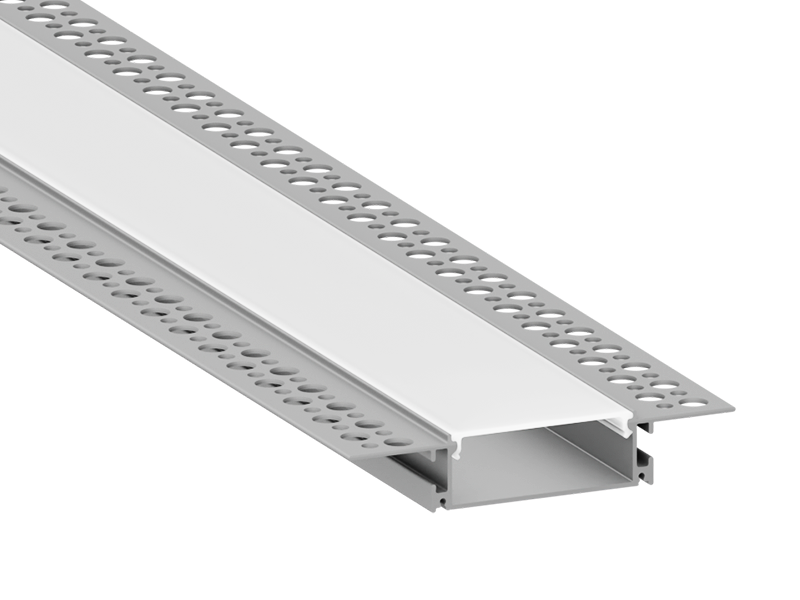 Профіль алюмінієвий для світлодіодної стрічки LEDUA АЛ-51 для гіпсокартона анодований під штукатурку 3 м (6122)