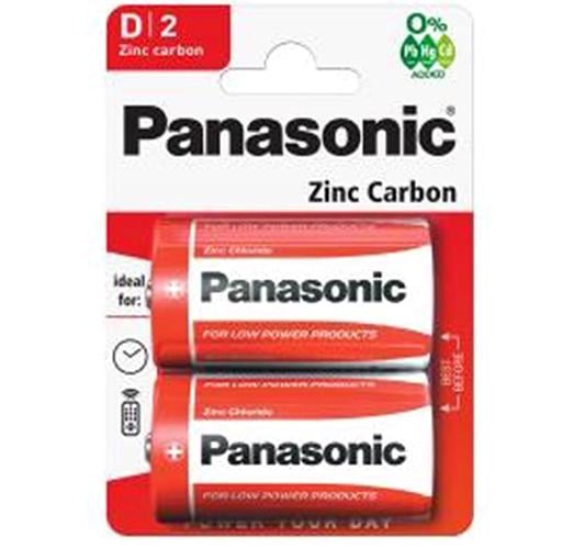 Батарейка Panasonic D R20 Zink Carbon R20REL/2BPR 2 шт. Red (ULT-6014656) - фото 1