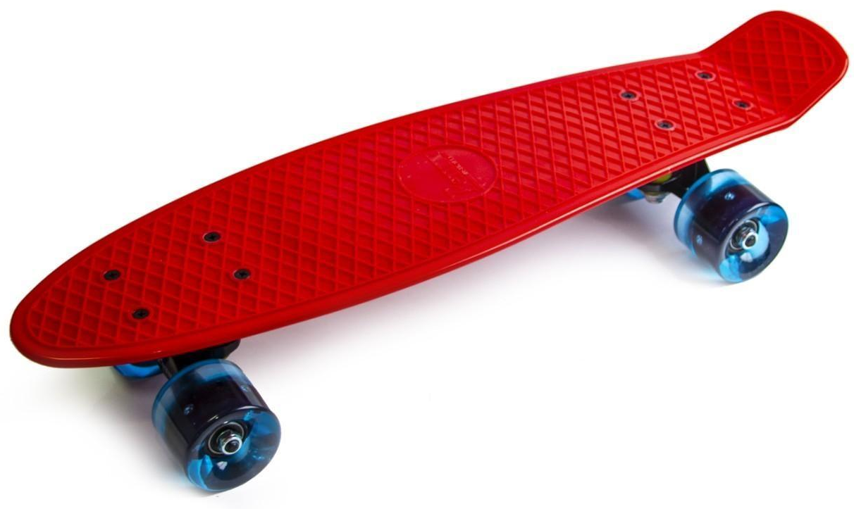 Пенниборд 22" светящиеся колеса Красный (2172059139) - фото 1