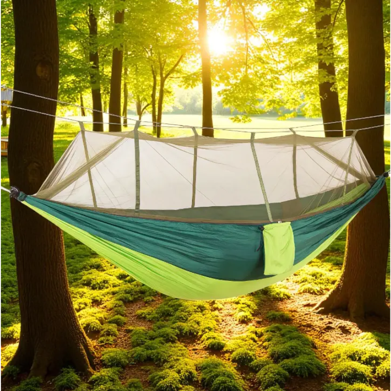 Гамак туристический с москитной сеткой 220x120 см Салатовый (2689943516) - фото 2 Гамак туристический с москитной сеткой 220x120 см Салатовый (2689943516) - фото 2