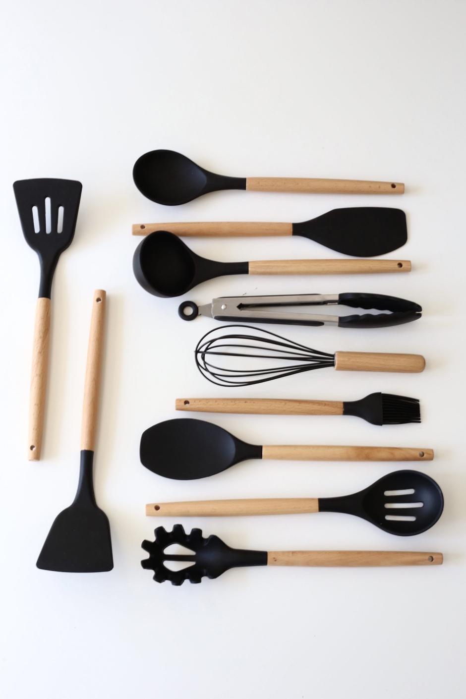 Набор кухонной утвари InspoLine 12 пр. Черный (00000010031) - фото 2 Набор кухонной утвари InspoLine 12 пр. Черный (00000010031) - фото 2