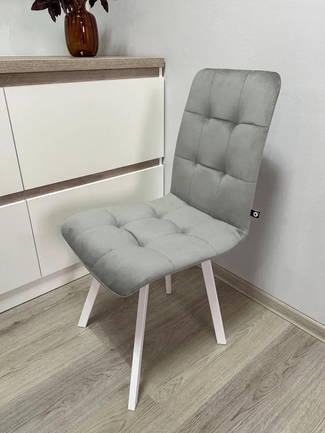 Кухонний стілець JAM SLIM EximTextil Жасмин 90 Сірий/Білий