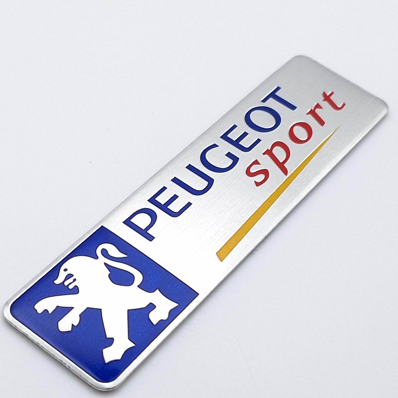 Эмблема алюминиевая Peugeot sport 10х2,5 см (1655937552)