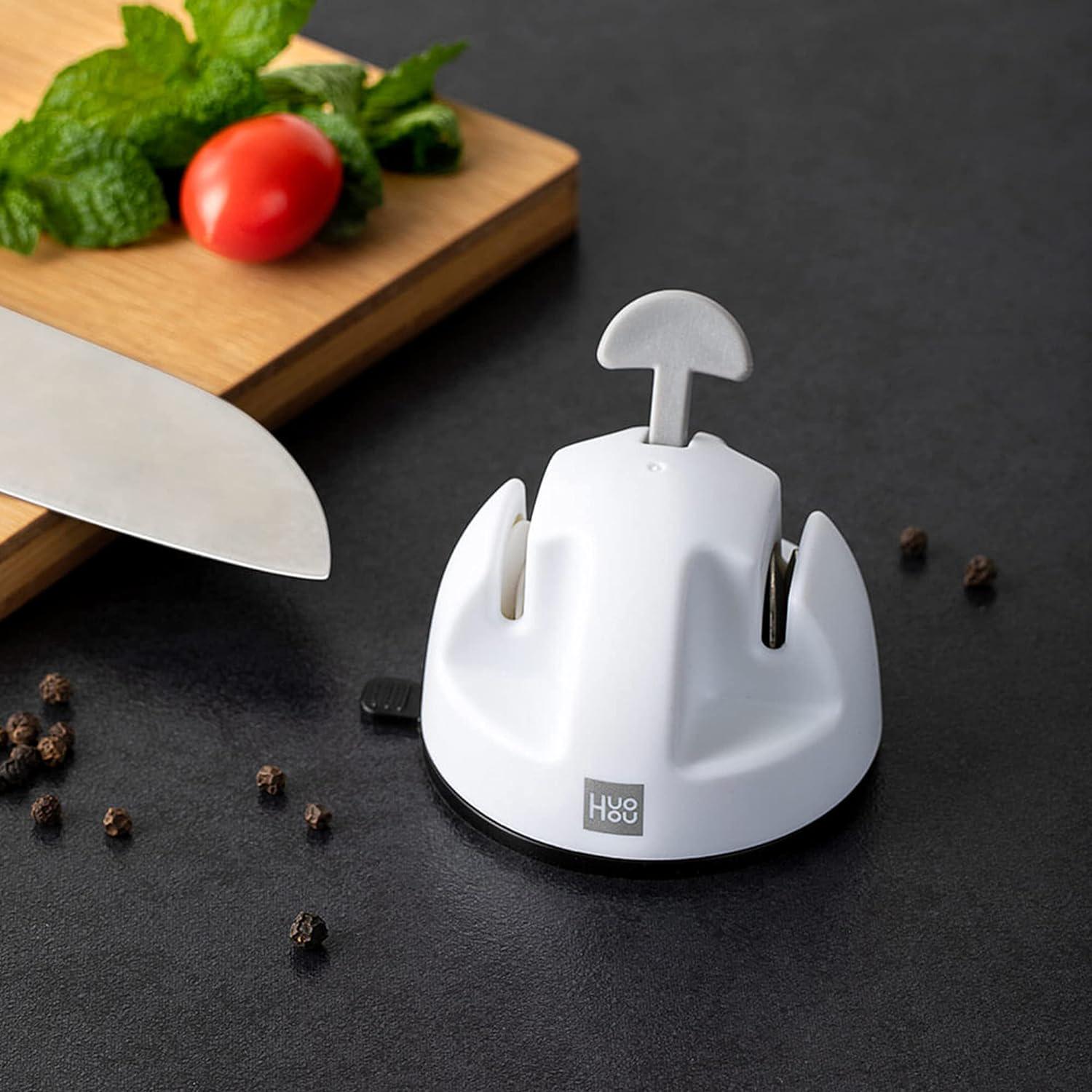 ᐉ Точилка для ножів ручна Huohou Mini Double-Wheel Knife Sharpener ...