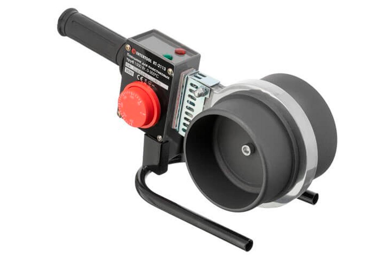 Паяльник для пластикових труб Intertool 1,5 кВт 0-300°C насадки 75/90/110 мм/кейс (RT-2113)