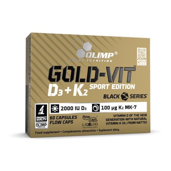 Витамин D3 2000 МЕ+K2 MK-7 Olimp Gold-Vit D3+K2 Sport Edition 60 капс.