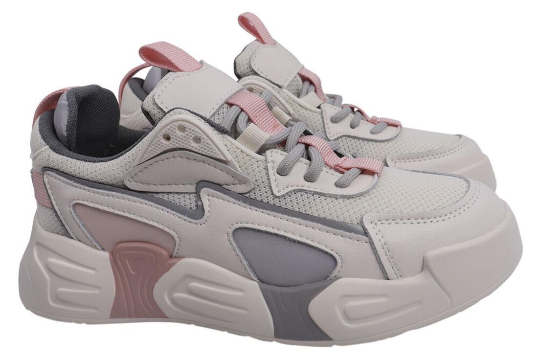 Кросівки жіночі Vikonty з текстилю на платформі на шнурівці р. 38 Різнокольоровий (192-21DK)