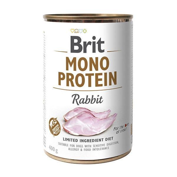 Корм влажный для собак Brit Mono Protein с кроликом 400 г (8595602529797)