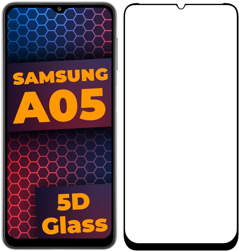 5D скло Samsung Galaxy A05 A055 (Захисне Full Glue) Black (34800)