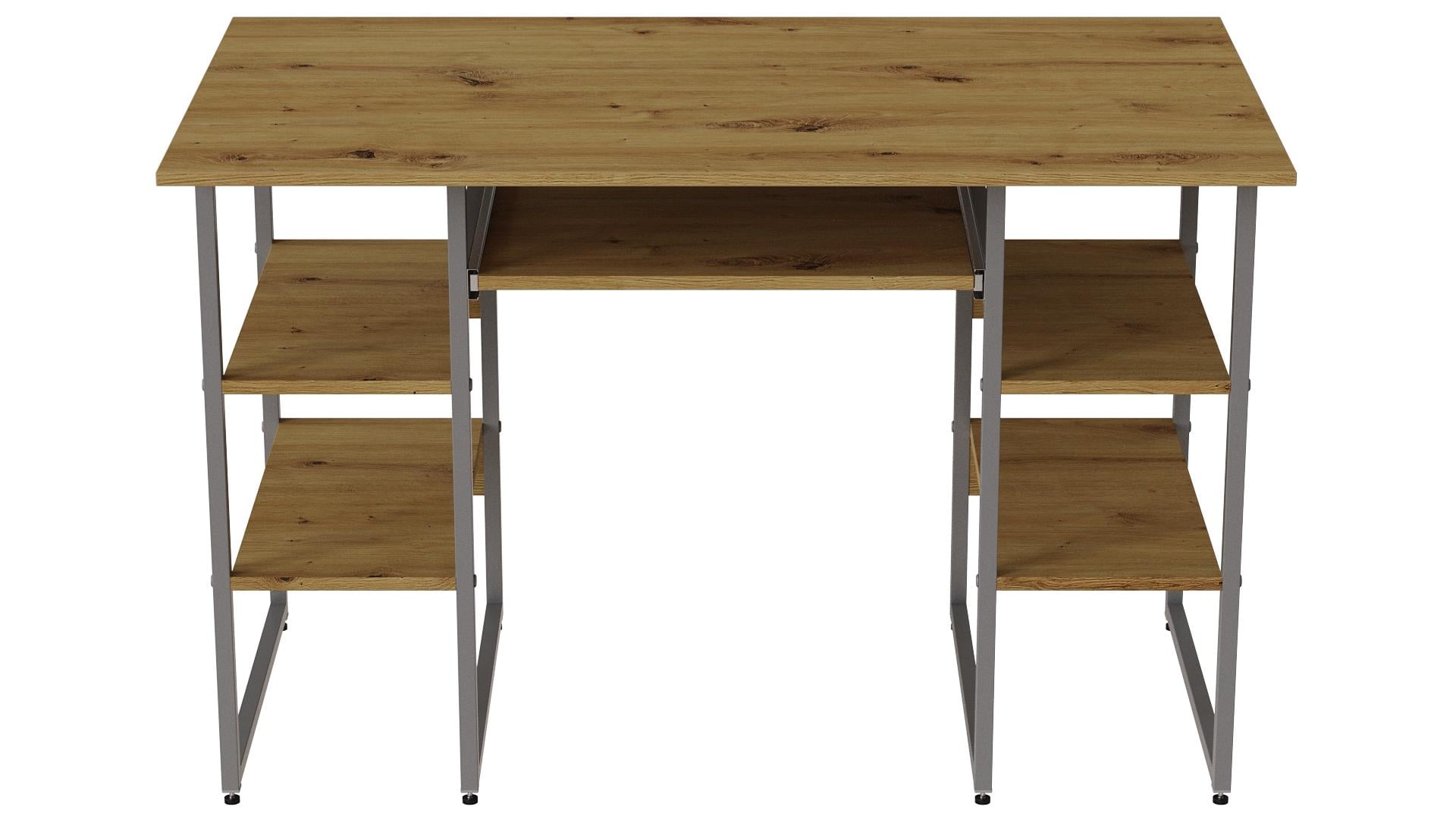 Компьютерный стол Ferrum-decor Тим ДСП 16 мм 75x140x60 Серый/Дуб Артизан (FRD-106953)