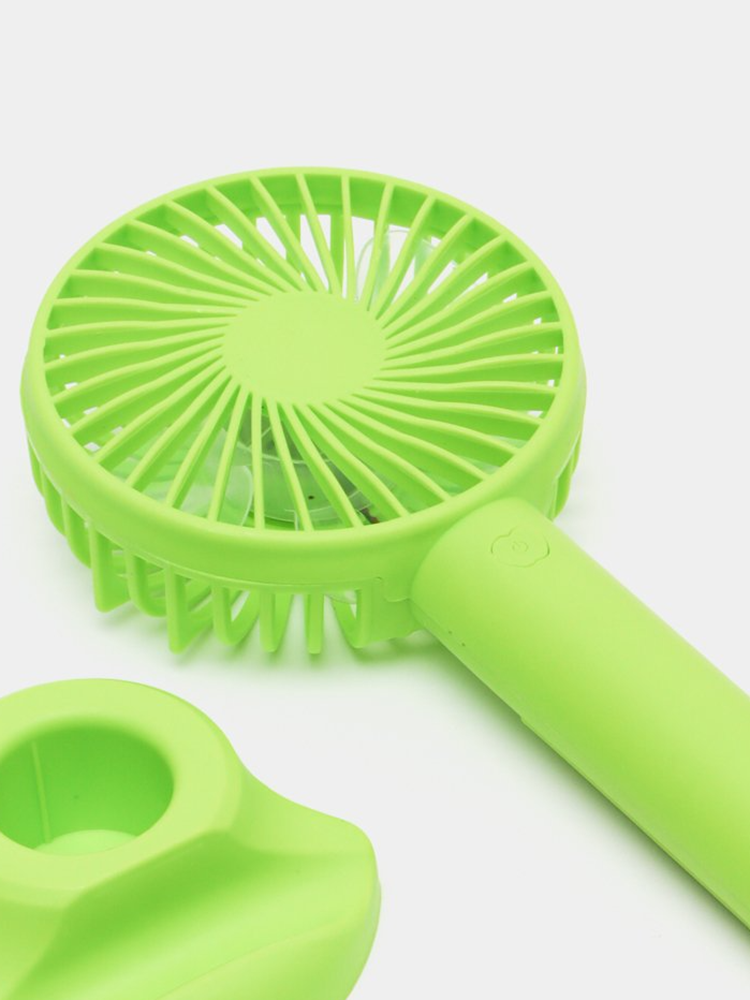 Вентилятор-міні ручний на акумуляторі X-9 800 мАг USB 3 швидкості знімна підставка Салатовий (38-сал-6372) - фото 8 Вентилятор-міні ручний на акумуляторі X-9 800 мАг USB 3 швидкості знімна підставка Салатовий (38-сал-6372) - фото 8