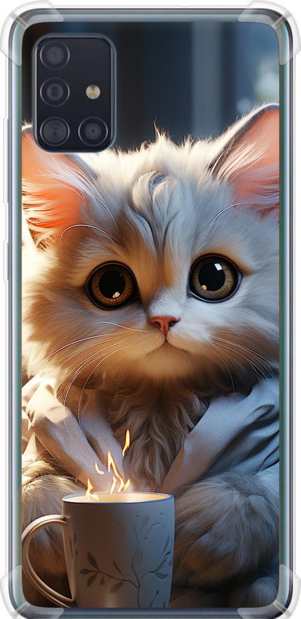 Чехол на Samsung Galaxy A51 2020 A515F White cat (5646sp-1827-42517)