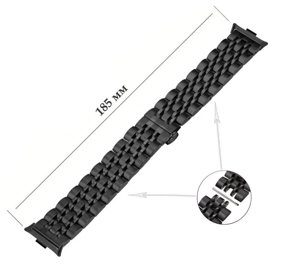 Ремешок металлический Primolux Steel Link для часов Xiaomi Redmi Watch 4/Xiaomi Mi Band 8 Pro Black (2623368058) - фото 6 Ремешок металлический Primolux Steel Link для часов Xiaomi Redmi Watch 4/Xiaomi Mi Band 8 Pro Black (2623368058) - фото 6