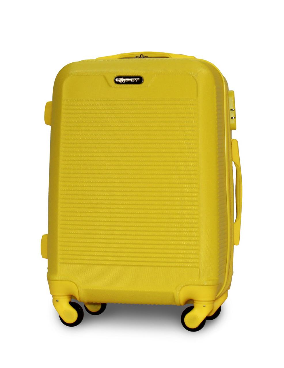 Чемодан Fly 1093 малый 55х40х24 см ручная кладь на 4 колесах Желтый
