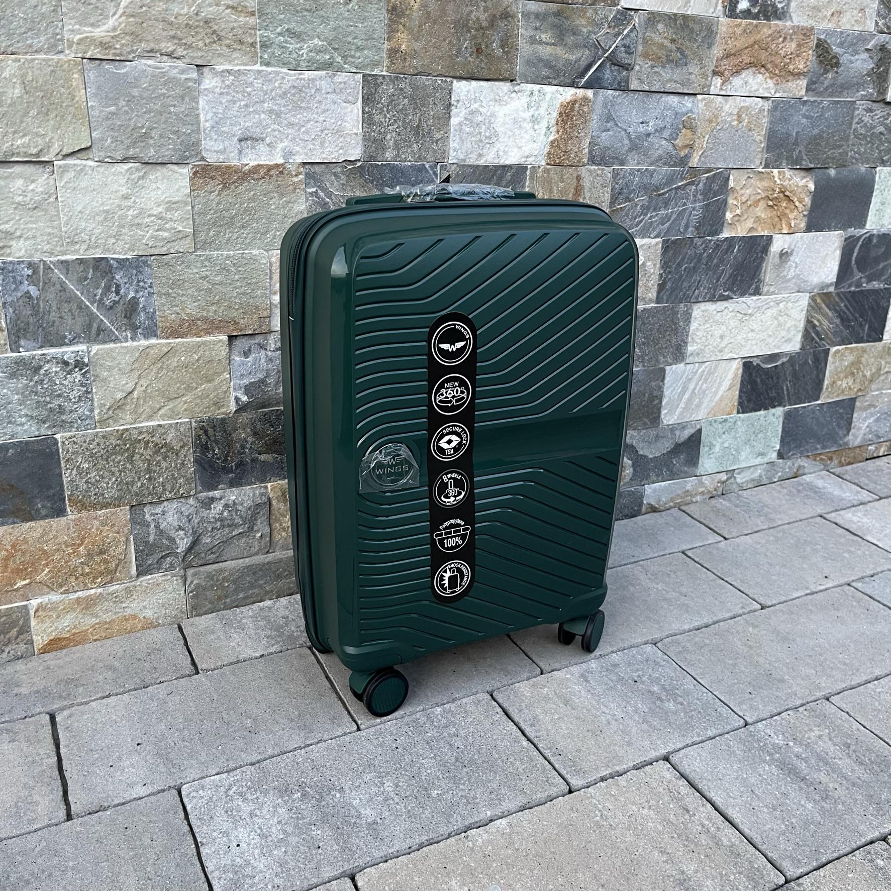 Валіза дорожня мала з поліпропілену Wings DQ181-04 S Зелений - фото 3 Валіза дорожня мала з поліпропілену Wings DQ181-04 S Зелений - фото 3
