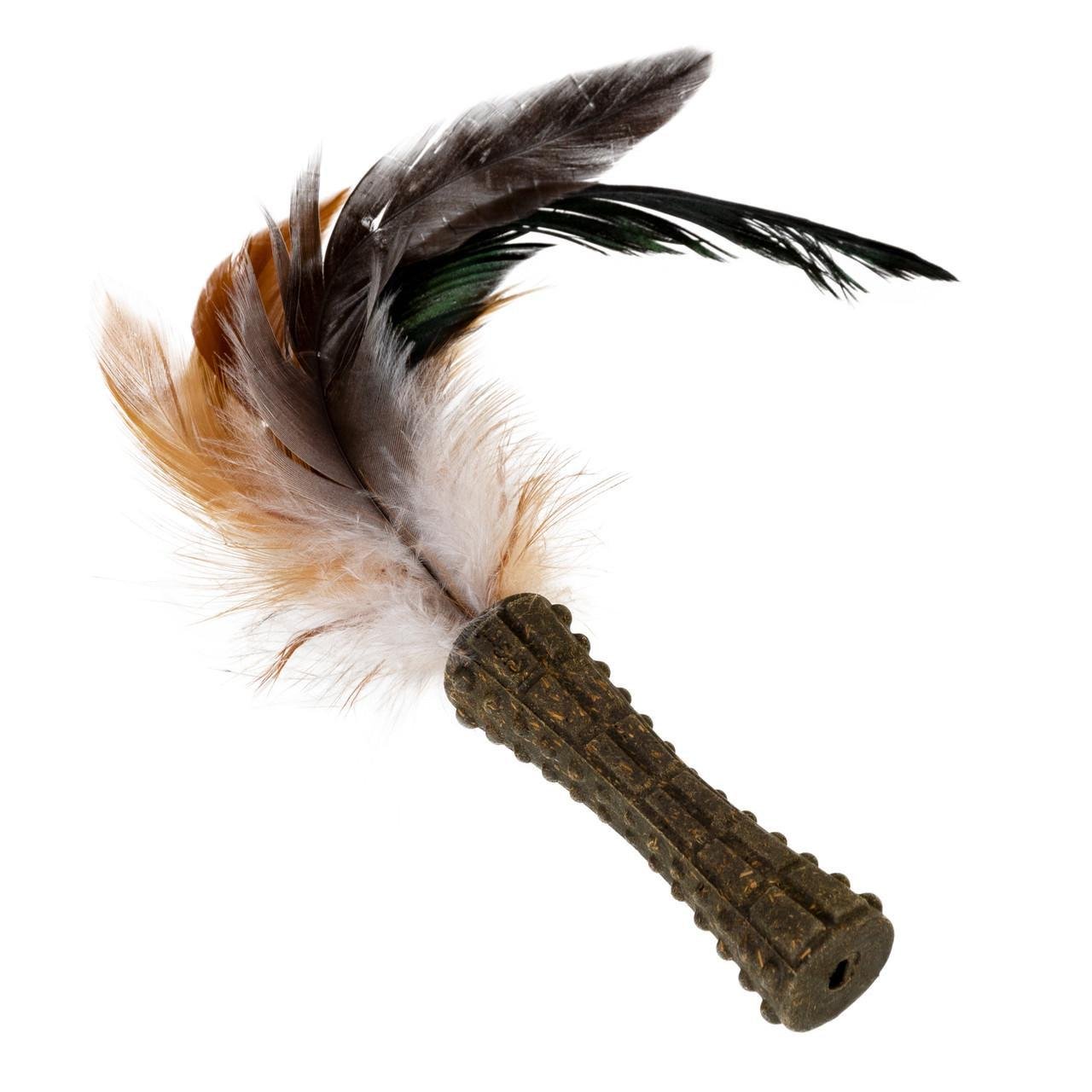 Игрушка для кошек GiGwi Catnip Спрессованная кошачья мята с пером перо 8 см (75334)