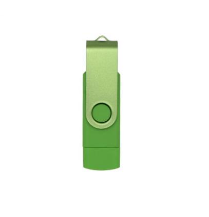 Флешка Jaster Plain 64 Гб USB/micro USB Flash drive + перехідник Type-C Зелений - фото 3