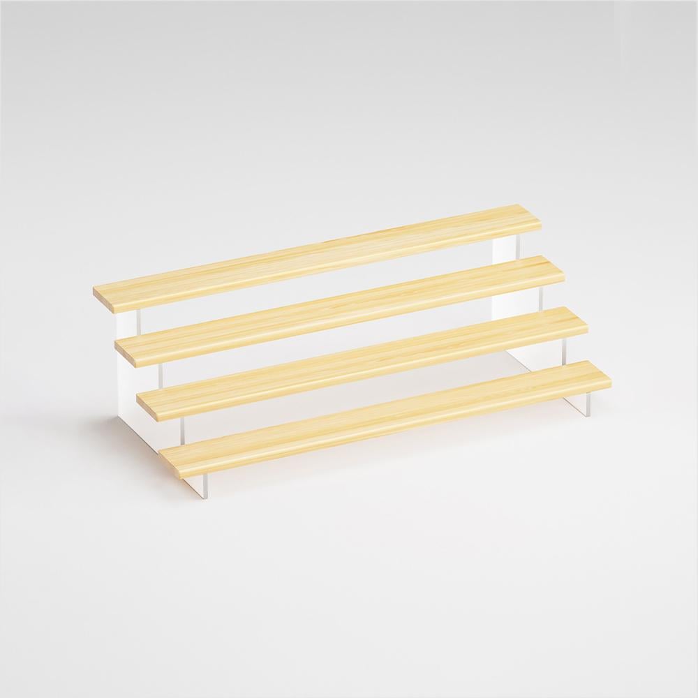 Товарная подставка-стенд на 4 полки для косметики лаков 400х220х155 мм (TPS-4p3)