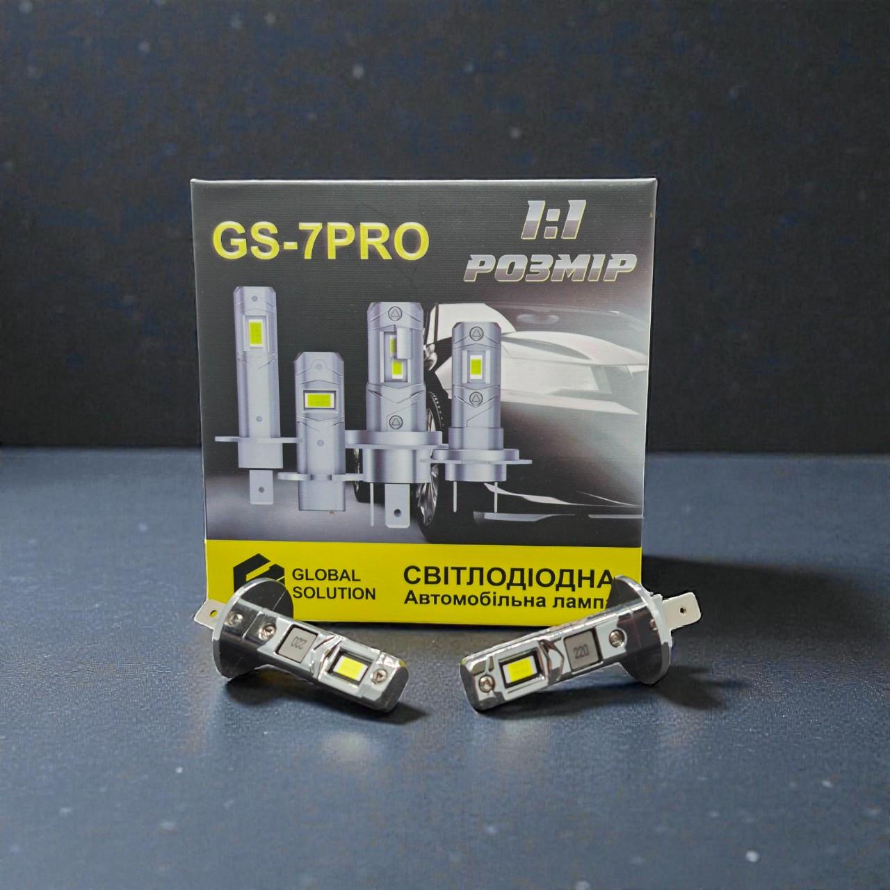 Автомобильная лампа LED H1 GS-7 PRO CSP 7035 20W 9-60V пассивное охлаждение (2954523064)