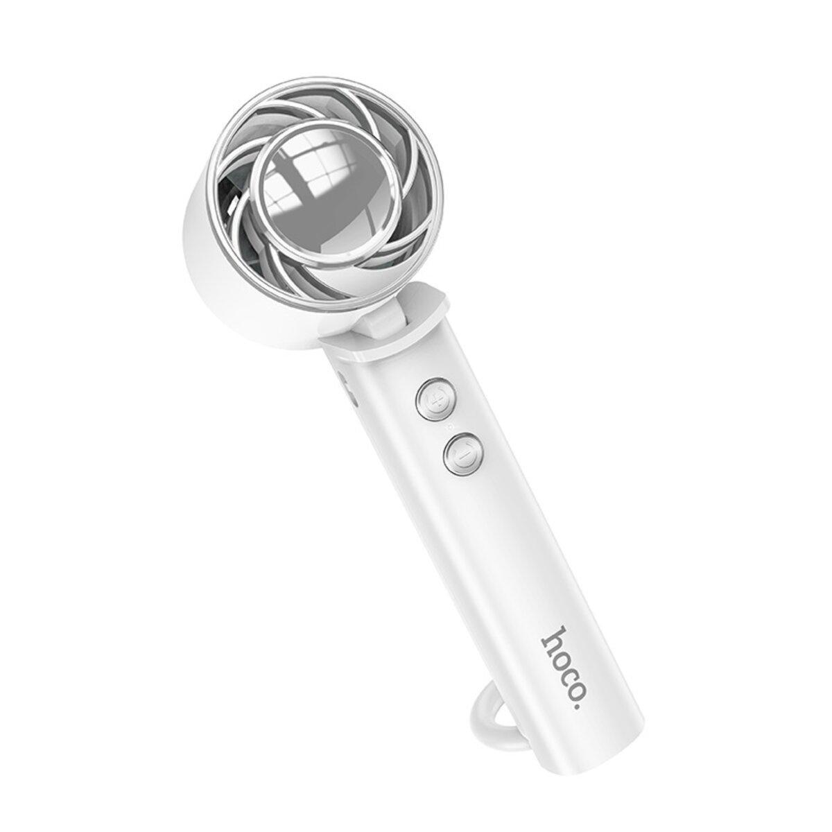 Вентилятор бездротовий Hoco HX61 Exquisite handheld folding fan 3 швидкості 1200mAh White (6942007652629)