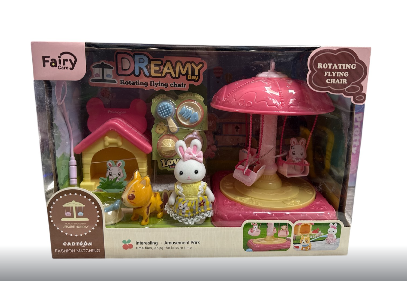 Парк розваг 6660 флоксова фігурка собачка будинок та аксесуари для собаки та карусель в коробці