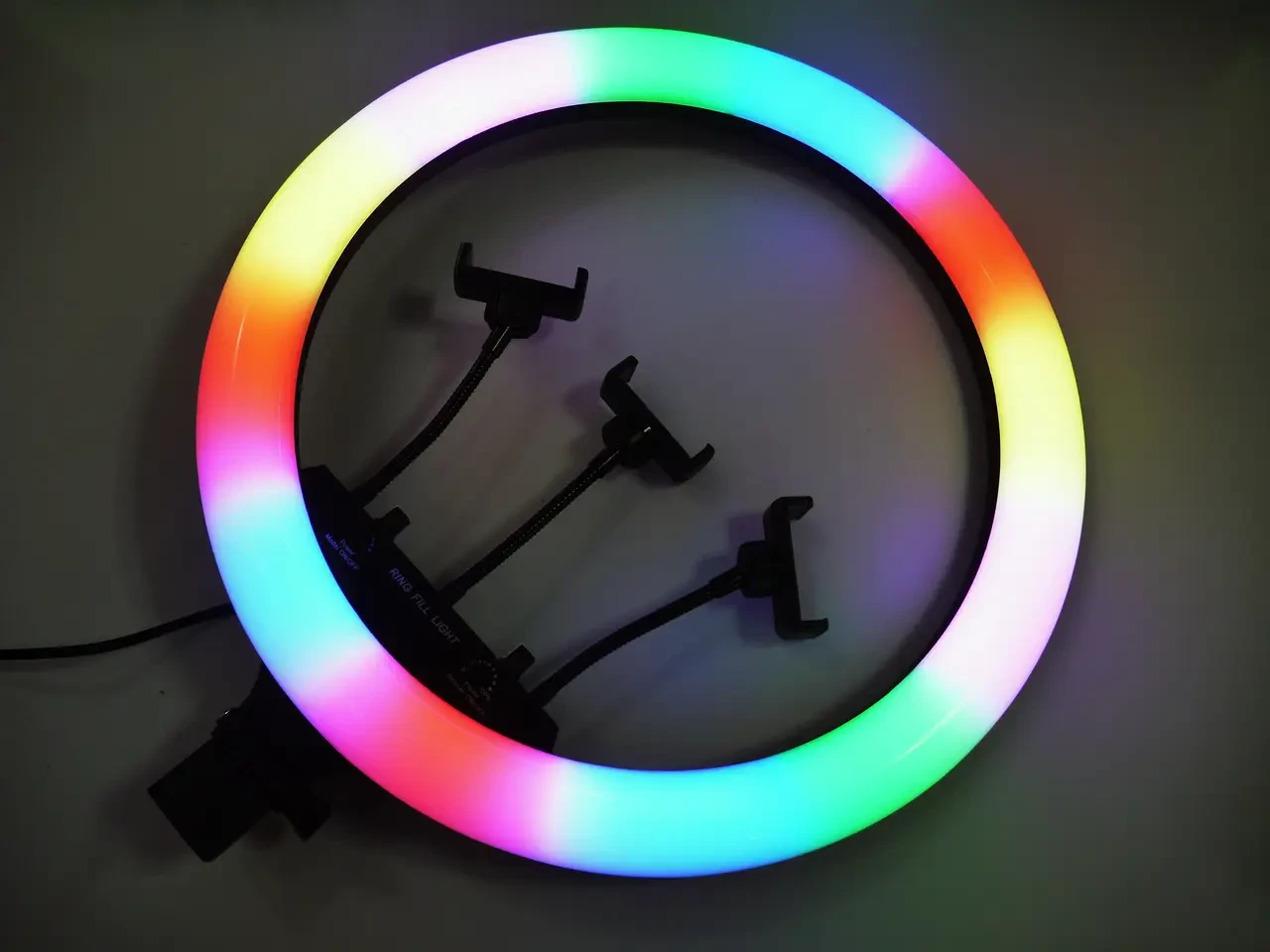 Лампа кольцевая RGB Ring Light LED 3 крепления MJ-18 55,5 см (1762949408) - фото 4