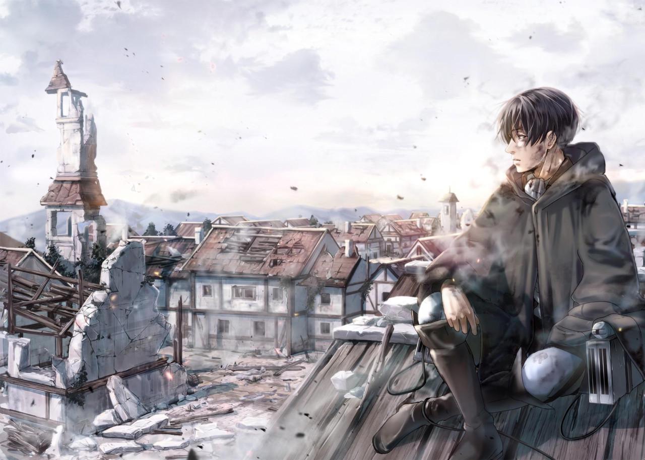 Картина GeekLand Attack on Titan зруйноване місто (AT 09.114)
