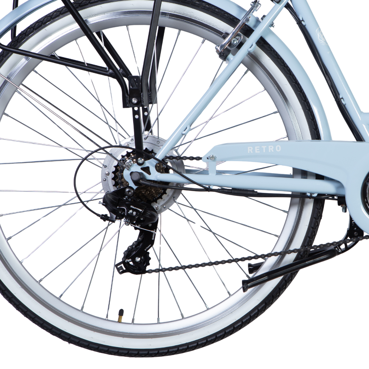 Велосипед з електроприводом ST Dorozhnik eRETRO Vbr FR 28" 19" 36B 12,5 Ахч 500 Вт Світло-блакитний - фото 2